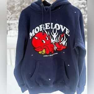 Morélove Lonely Hearts Club Devil Heart Graphic Hoodie Massive Action Sz S